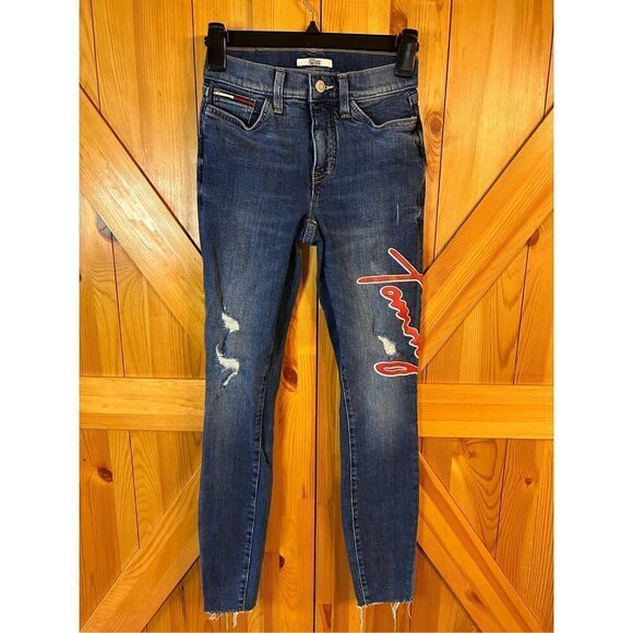 Tommy Hilfiger Womens High Rise Curve Skinny Jeans Size 00 (4188) - Picture 1 of 9